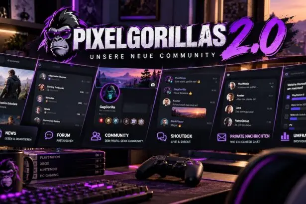 Pixelgorillas 2.0 mit neuer Community, Forum, News, Shoutbox und privaten Nachrichten